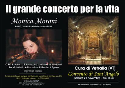 concerto per la vita monica moroni - Monica Moroni flautista